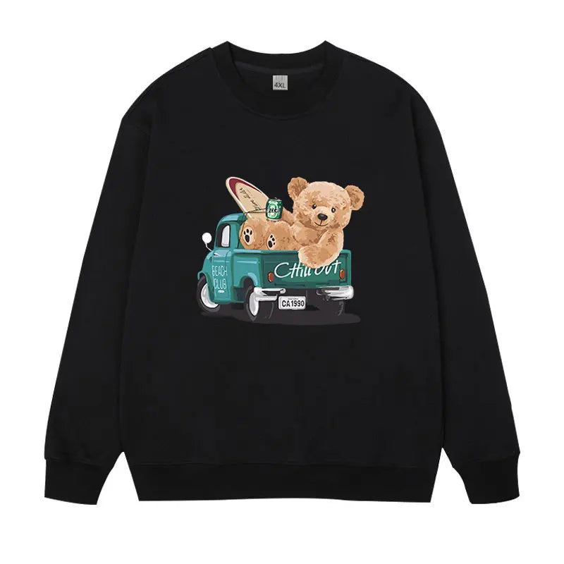 Grande taille hommes sweat pulls pull surdimensionné 6XL 7XL homme col rond manches longues imprimé noir hauts amples vêtements masculins