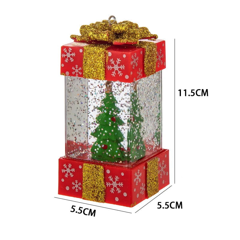 Boîte à boules de cristal de musique de noël, ornement Led exquis, père noël, bonhomme de neige, décoration de fête de noël, cadeau pour enfants, 2025