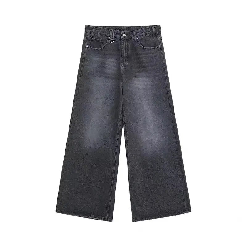 Nouveaux hommes Baggy jambe droite jambe large jean homme mode Vintage lavage pantalon Denim décontracté jeunesse marque populaire Streetwear pantalon
