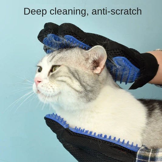 Gants de toilettage en silicone pour animaux de compagnie, brosse à cheveux et peigne pour chats, livres pour chiens, épilation, fournitures pour animaux domestiques