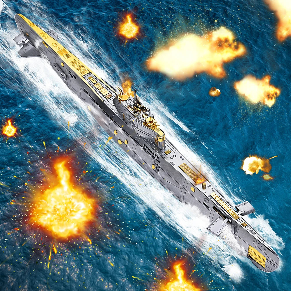 Piececool – Puzzle 3D en métal, Kits de construction de maquettes sous-marin, jouet de bricolage pour adulte, casse-tête pour adolescent