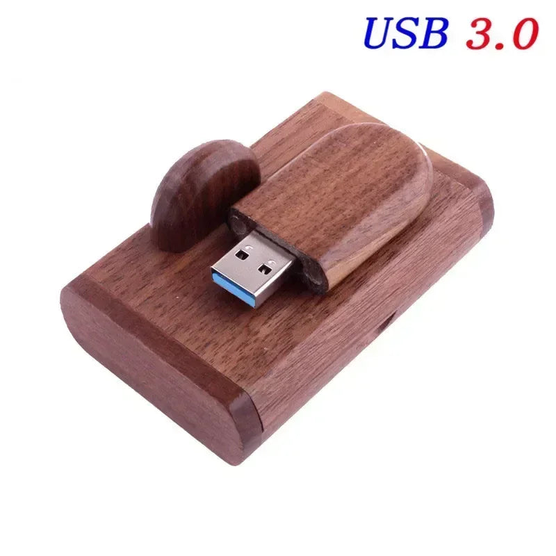 JASTER USB 3.0 haute vitesse boîte en bois Logo personnel clé USB 8GB 16GB 32GB 64GB