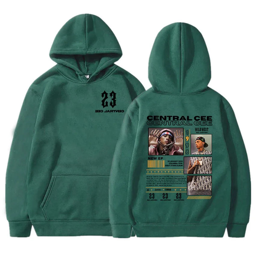 Central Cee-Sweats à capuche College, manches longues, pulls à capuche, streetwear, impression évasée, vêtements de mode, unisexe, CAN'T RUSH GREATNESS