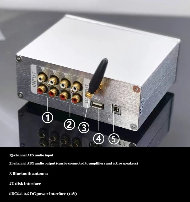 Préamplificateur F9 HIFI nouvelle génération avec lecteur USB Bluetooth 5.3, décodage indépendant, écran pointeur couleur vraie