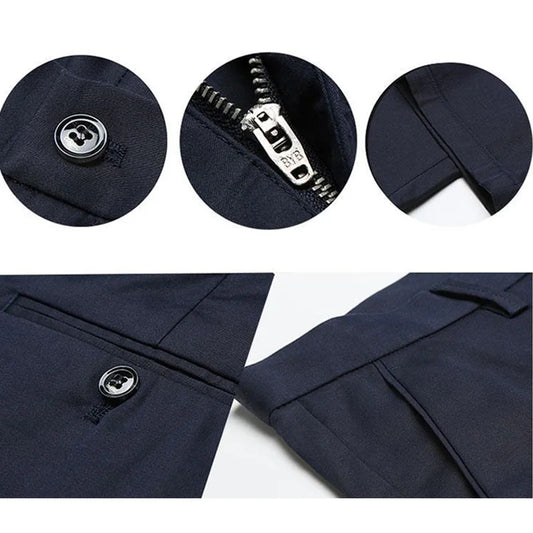 Jean Slim et Décontracté pour Homme, Pantalon Droit de Couleur Unie, Blanc Cassé, à la Mode, Grande Taille, FJ27-38, Été