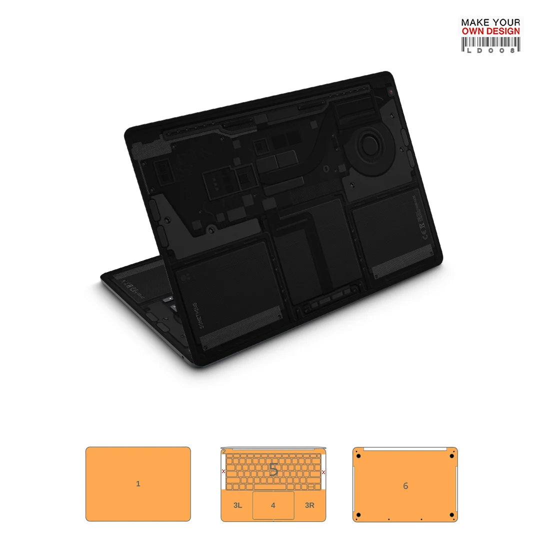 autocollant de peau coloré pour Macbook Pro