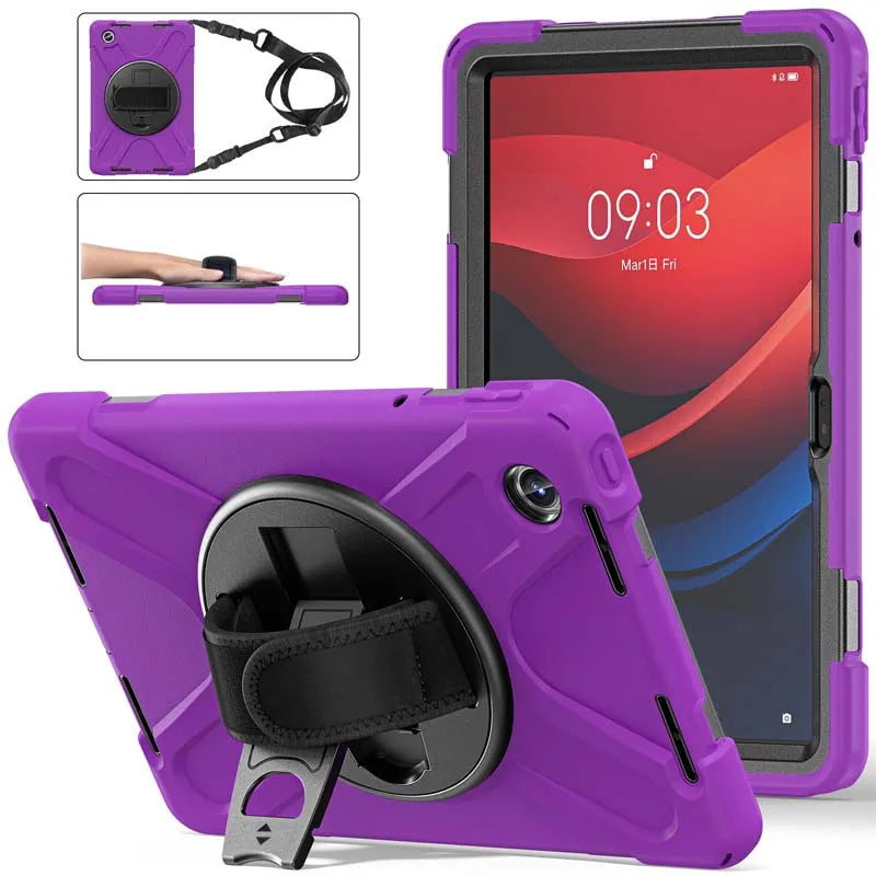 Étui de support pour Lenovo Tab, housse antichoc avec bandoulière