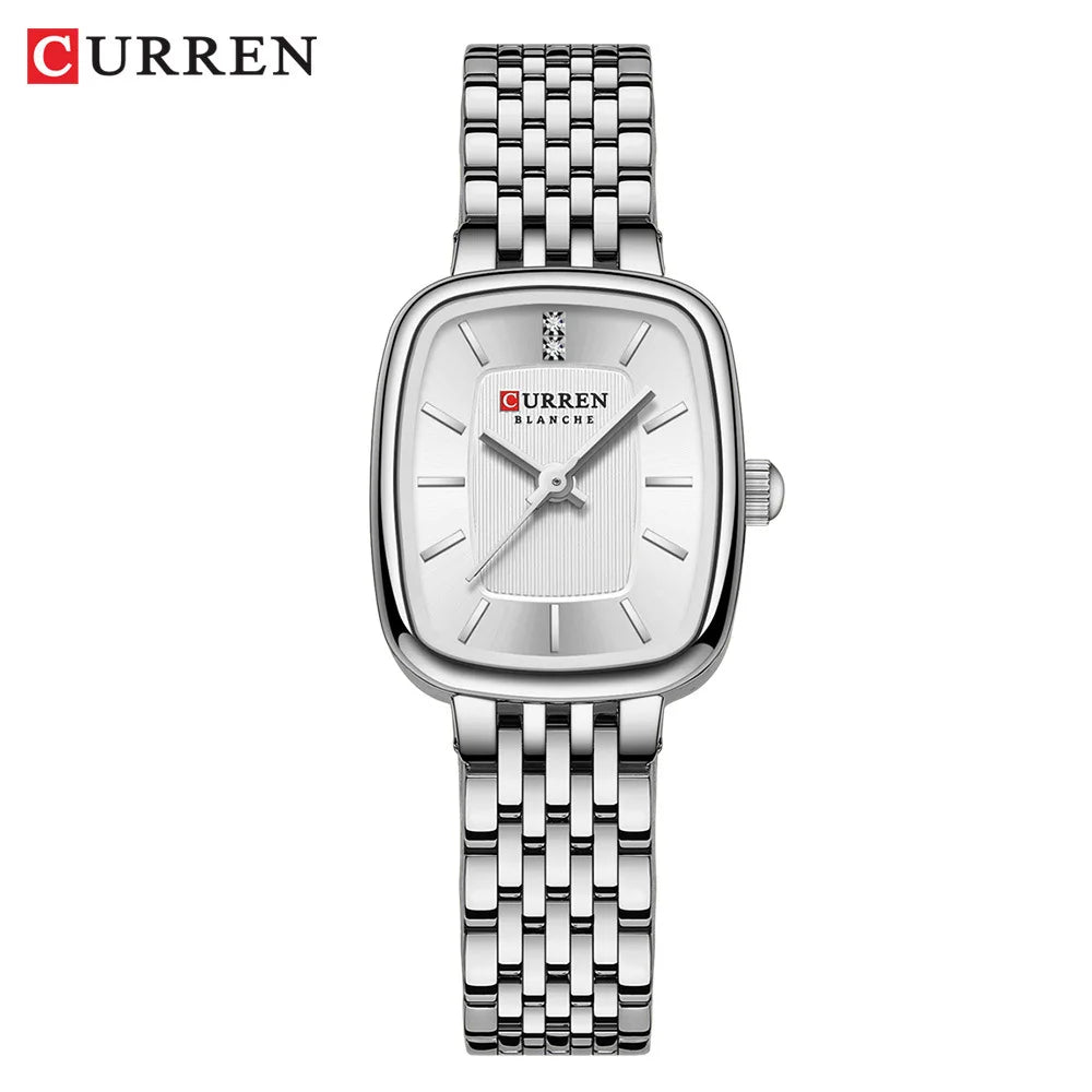 CURRN 9093 montres à Quartz carrées de luxe pour femmes en acier inoxydable 3ATM