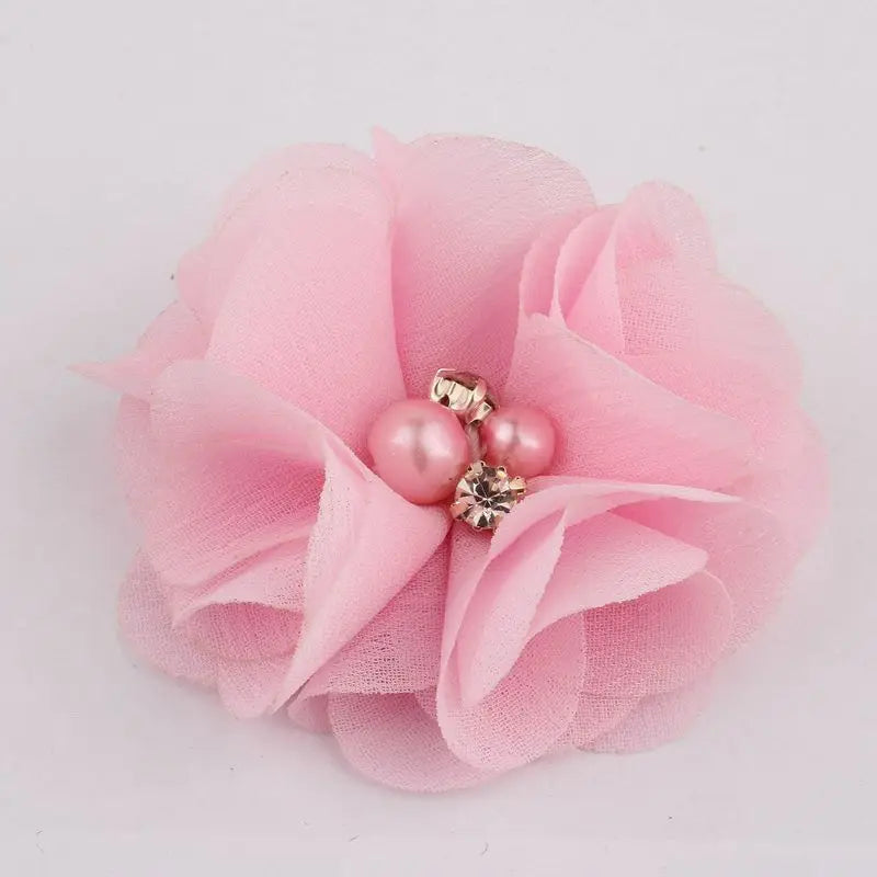 Mini fleurs artificielles en tissu mousseline de soie, 8 pièces, 2 pouces, 35 couleurs, pour Invitation de mariage, décoration de robe