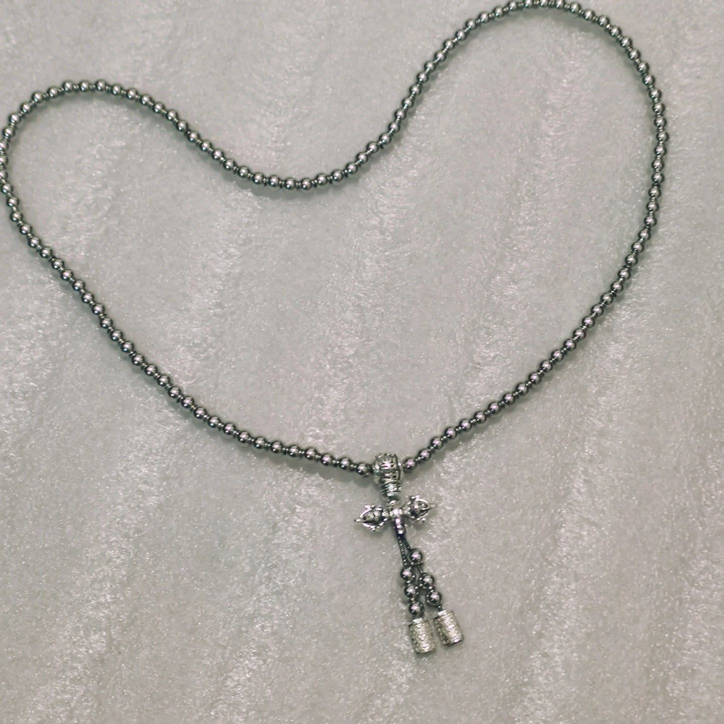 Bracelet et collier en acier au titane, perles de prière JOPrayer, auto-défense, taille, foi bouddha, pendentif croix, gadgets pour hommes, bijoux cadeaux