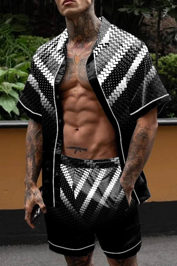 Ensemble hawaïen chaud hommes impression ensemble à manches courtes été décontracté chemise florale plage deux pièces costume bouton nouvelle mode hommes ensembles 
