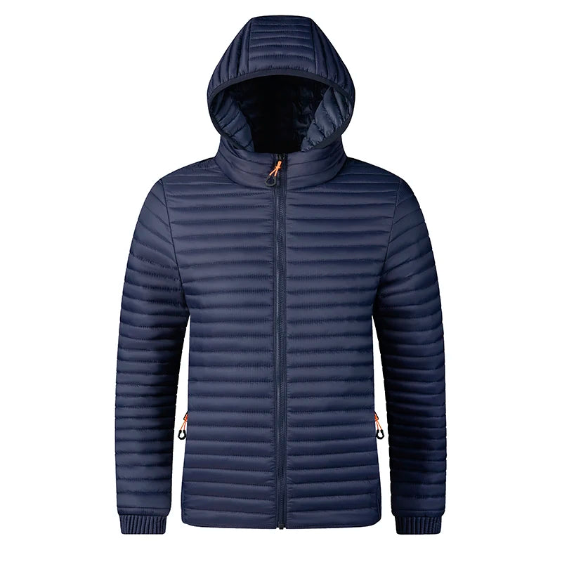 Veste Parka Imperméable pour Homme, Manteau Chaud, Décontracté, à la Mode, Coupe-Vent, avec Poignées, Chapeau Amovible, Nouvelle Collection Automne Hiver