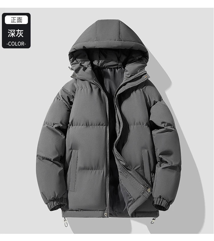 Veste à capuche chaude rembourrée en coton pour hommes, Parkas optiques, Sports décontractés, Tendance américains, Automne, Hiver, Nouveau