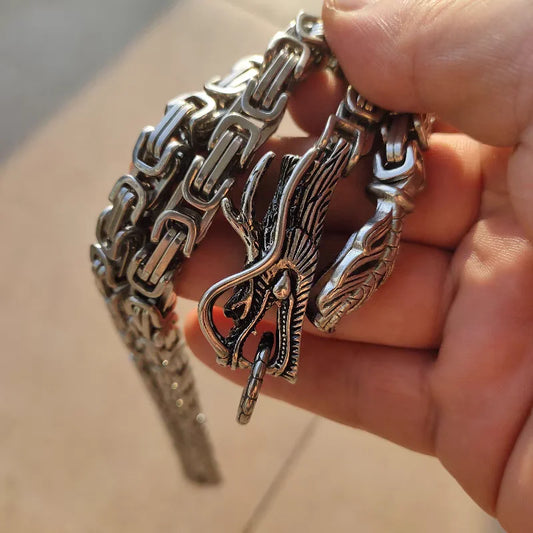 Bracelets en forme de tête de dragon pour hommes, fouet d'autodéfense, collier en acier au titane, bijoux de mode, gadgets de taille, cadeaux sympas, EDC