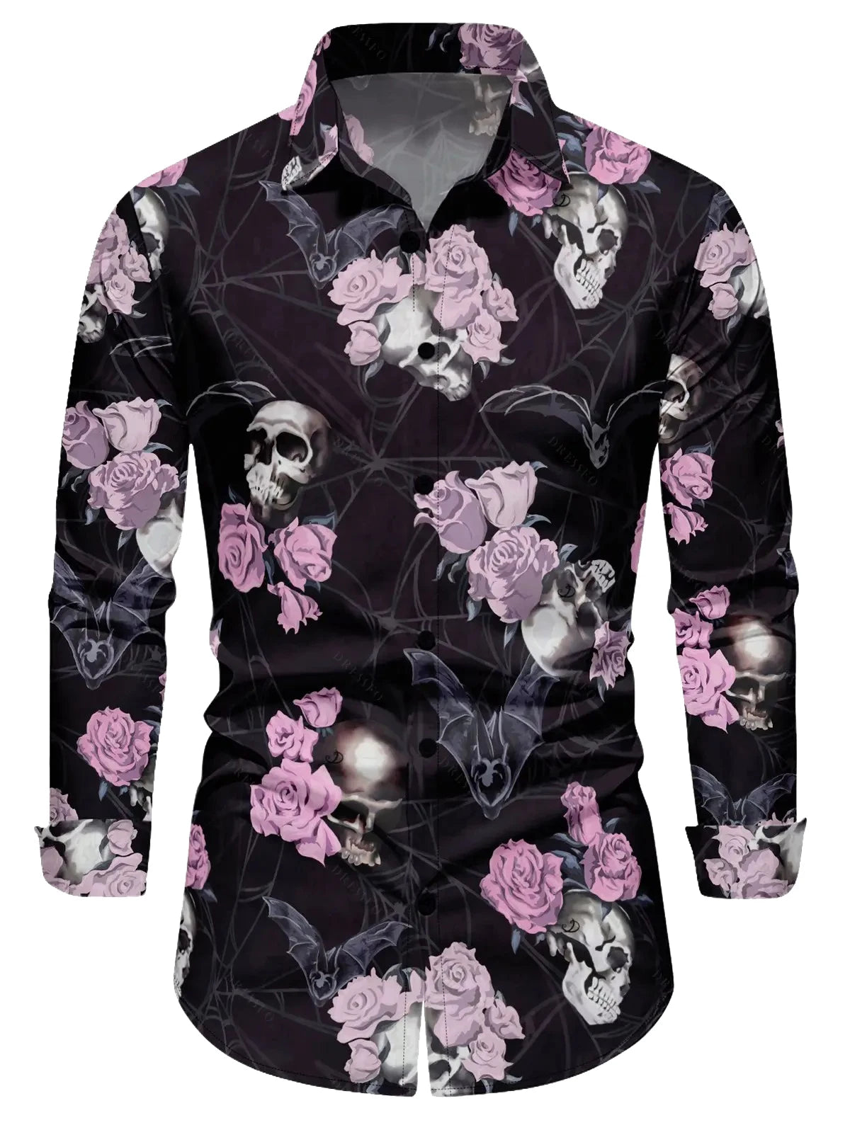 Chemise à manches longues pour hommes Chemise décontractée Vêtements Mode 3D Papillon Imprimé Manches longues Vêtements de mode pour hommes