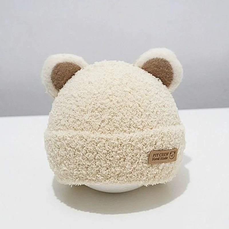 Bonnets de protection des oreilles pour bébés garçons et filles, chapeaux pour tout-petits, bonnet chaud pour bébé, chapeaux en laine douce pour enfants, mignons, hiver