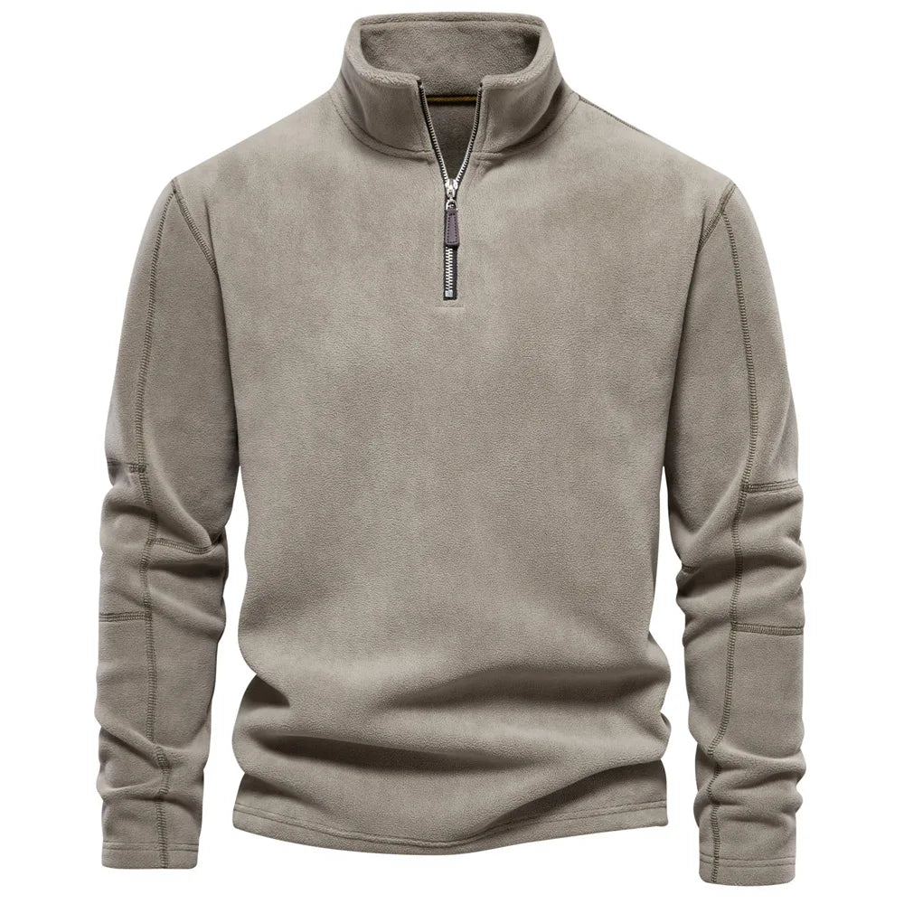 FGKKS 2023 sweat à capuche décontracté en plein air hommes chaud col à glissière haut de haute qualité conception sweat à capuche chaud hommes