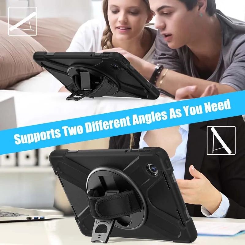 Étui de support pour Lenovo Tab, housse antichoc avec bandoulière