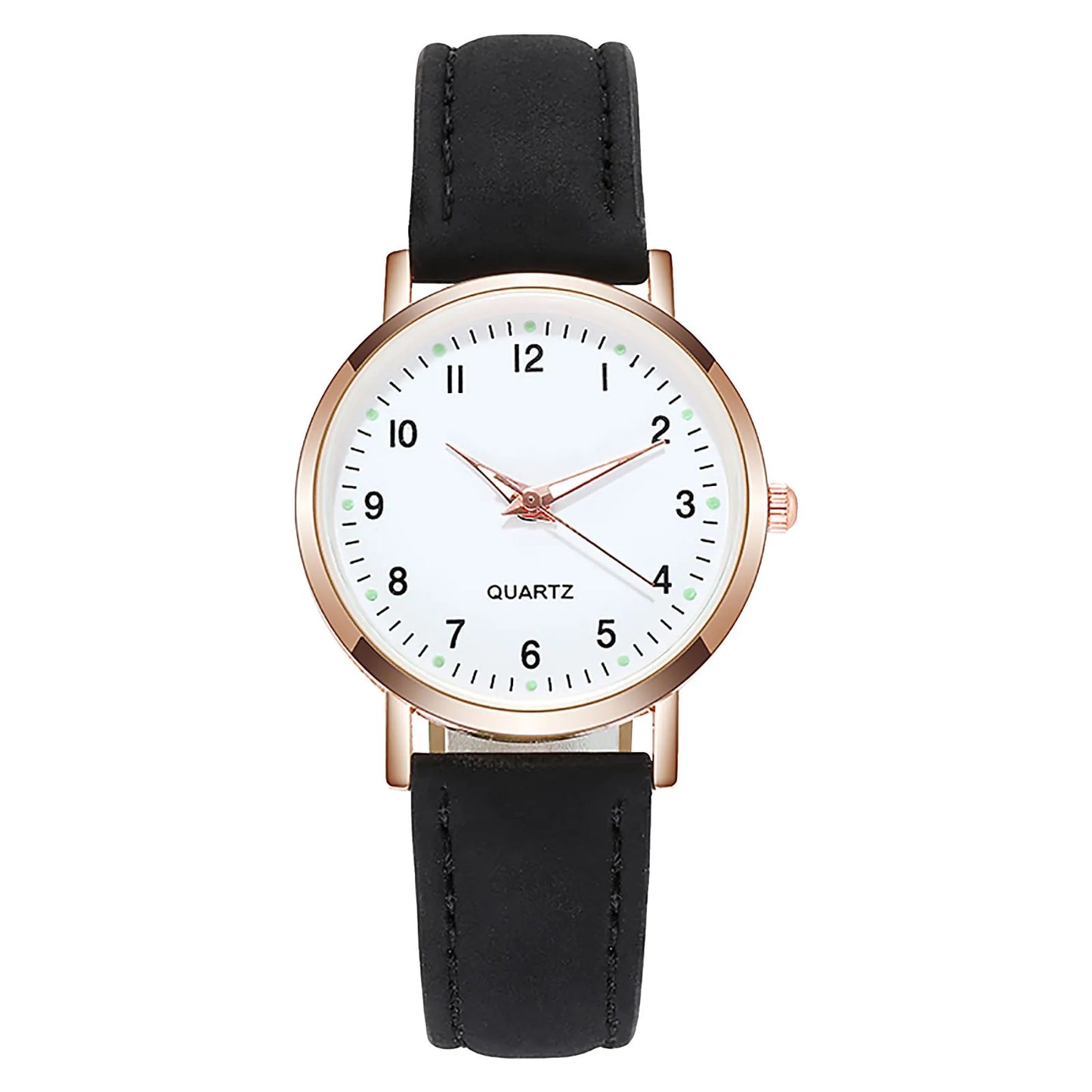 Montre-bracelet en cuir Shoous pour femme, montre simple à quartz élégante,