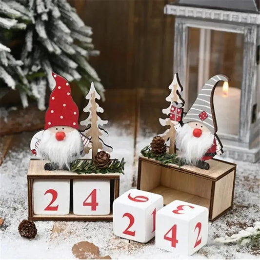 Calendrier de noël, décoration de fête pour la maison, cadeaux de joyeux noël et du nouvel an, décor de noël, accessoires de mode pour la maison, fournitures
