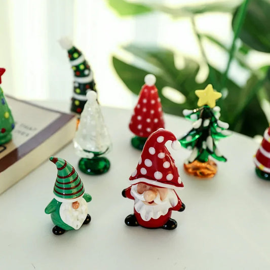 Ornements en verre pour arbre de noël en cristal, décoration de maison, série de noël, décorations de salle en cristaux pour cadeau