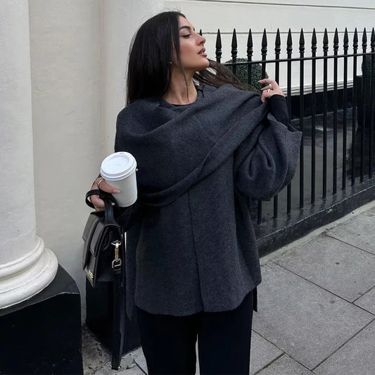 MUJER manteaux d'hiver pour femmes écharpe asymétrique