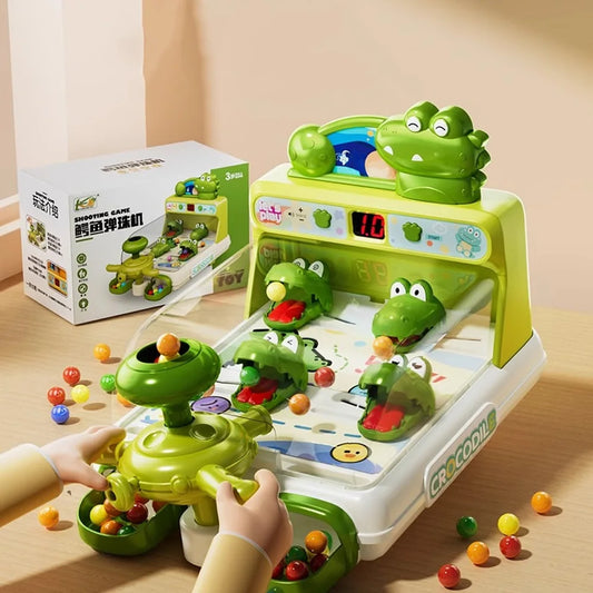Jeux de Table Crocodile électriques, Machine de tir Pinball, Puzzle éducatif pour enfants, jouets pour garçons et filles, cadeaux pour la journée des enfants