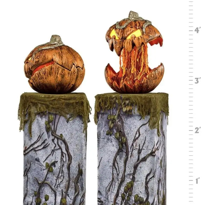 HALLOWEEN-Lanterne à Citrouille TING IC PUMPKIN, Éclairage Fantôme Clignotant, Décor de Parc et Jardin d'Halloween