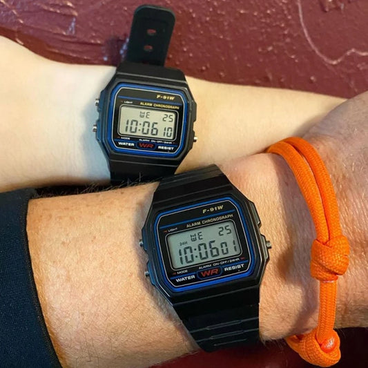 Montre numérique LED pour hommes, montre-bracelet Vintage en Silicone, horloge électronique