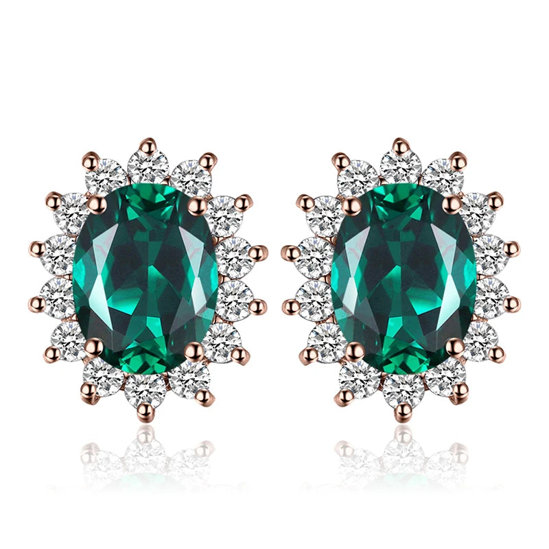 JewelryPalace – boucles d'oreilles en argent Sterling 925, saphir bleu, rubis, améthyste naturelle, grenat, péridot, topaze,