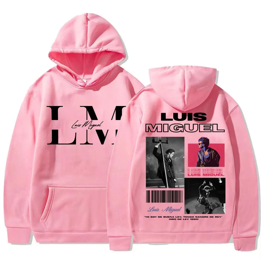 Sweats à capuche graphiques pour hommes et femmes, Rared Luis Miguel Album Tour, Harajuku Hip Hop, Punk, PVD, Sweat à capuche Smile Casual, Haute qualité