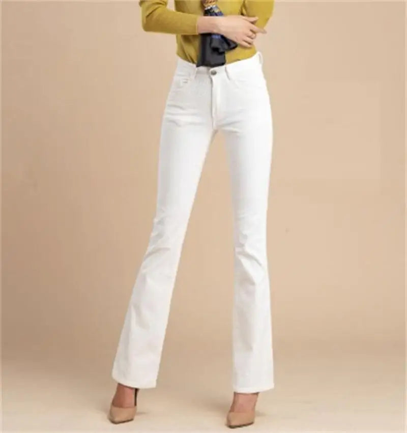 Jeans Astronomiques Cloche pour Femme, Pantalon Coupe Boot, Bureau, Taille Moyenne, Évasées sulf, FJSize 26-38, Automne, Promotion