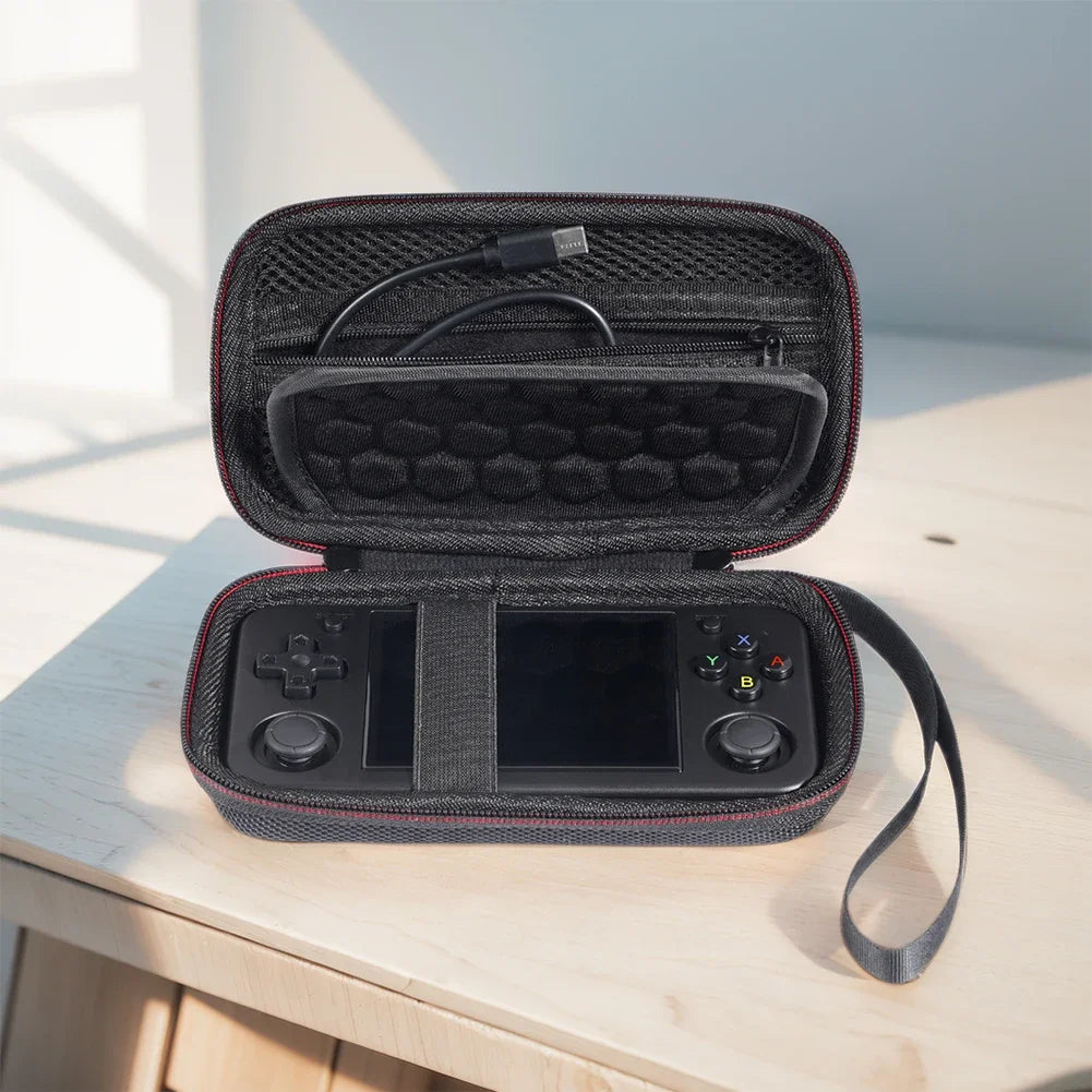 Hard Carrying Case for ANBER Alfred Retro Game Console Travel Storage Holder with SD Card Mesh Bag Portable Bag RG35XX H RG353M