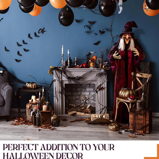 Sorcière lumineuse activée par le son d'halloween, fantôme suspendu, accessoires effrayants pour maison hantée, Bar, salle secrète, cour extérieure, fête dans le jardin