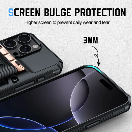 Coque de téléphone avec support de portefeuille coulissant