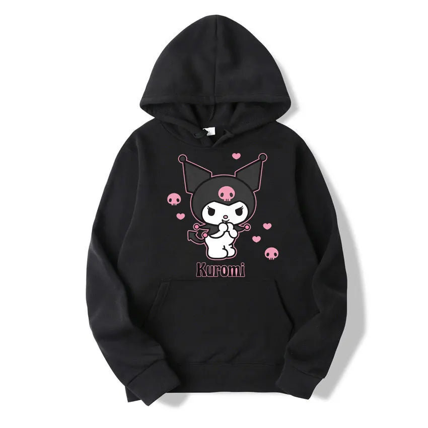 Sweats à capuche Sanurgente Kuromi pour hommes et femmes, Harajuku Streetwear, Chemisier Chester, Sweats à capuche amusants, Mode, Loisirs, Y, Extérieur, PVD
