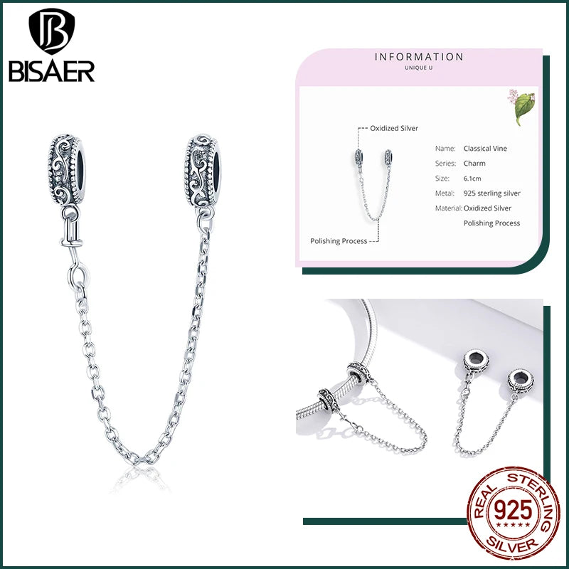 BISAER 925 en argent Sterling mignon chien breloque perle teckel animal de compagnie pendentif platine plaqué ajustement femmes Bracelet à bricoler soi-même bijoux fins