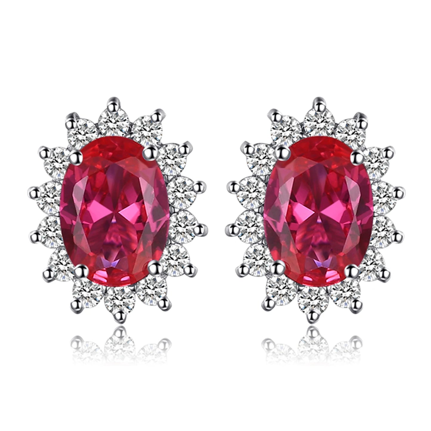 JewelryPalace – boucles d'oreilles en argent Sterling 925, saphir bleu, rubis, améthyste naturelle, grenat, péridot, topaze,