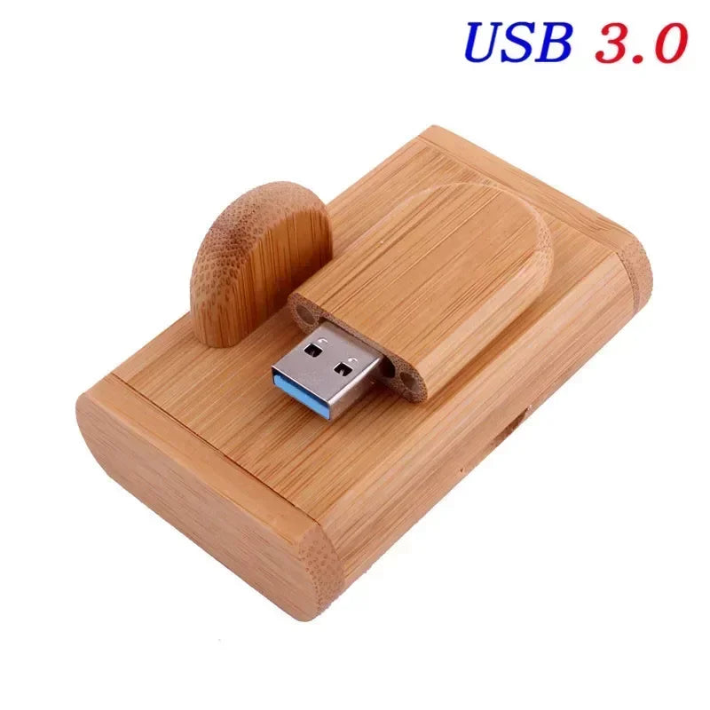 JASTER USB 3.0 haute vitesse boîte en bois Logo personnel clé USB 8GB 16GB 32GB 64GB