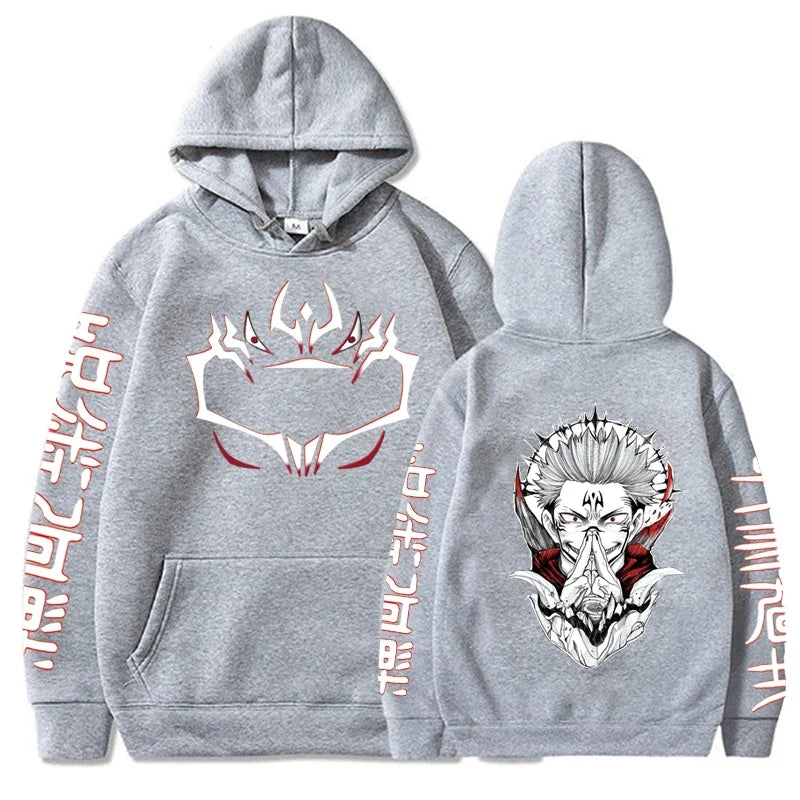 Jujutsu Kaisen Anime vêtements Satoru Gojo imprimer à capuche hommes sweat à capuche pour femme répandu Streetwear Harajuku Manga unisexe sweat