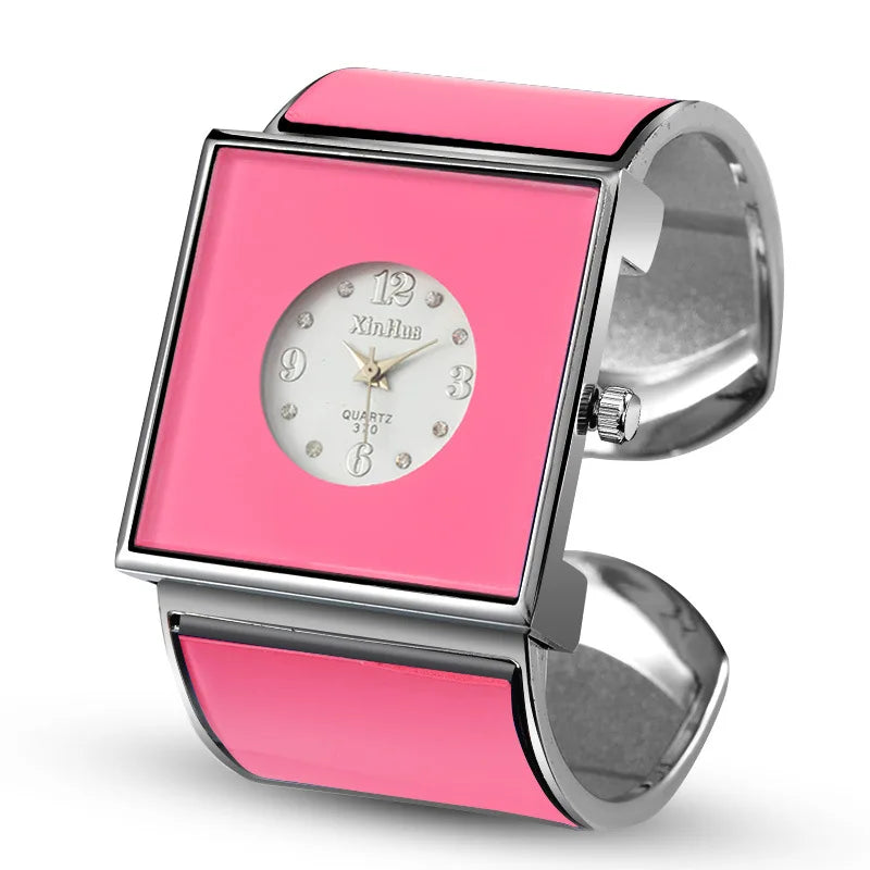 Montre-bracelet à cadran simple pour femme, montres Quart, bracelet de charme élégant, mode décontractée,