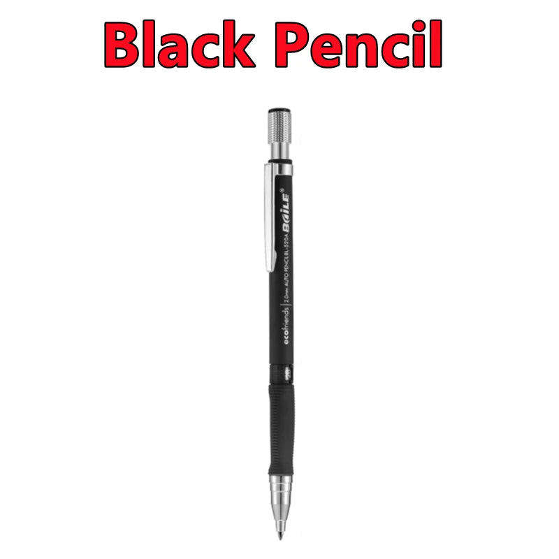 Nouveau 2.0mm ensemble de crayons mécaniques 2B