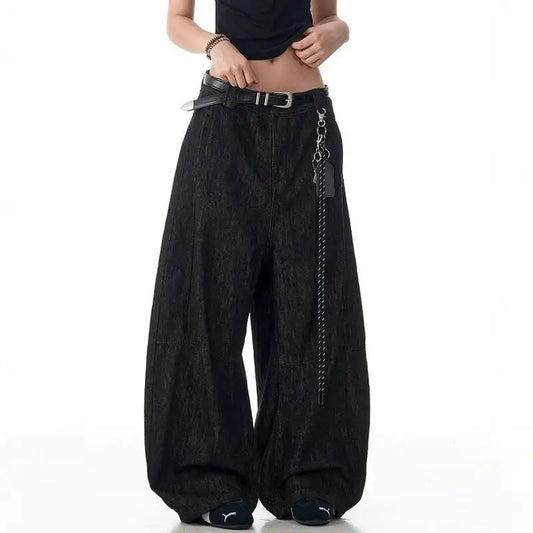 IEFB couteau incurvé pantalon hommes Denim couleur unie lavage épissage décontracté Streetwear ample jambe large Simple homme jean nouveau 9W2900