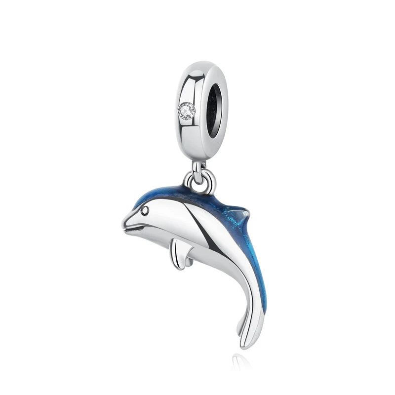 Original 925 en argent Sterling breloque perle amour chien chat patte Panda luciole pendentif breloques idéal pour bracelet colliers femmes bijoux