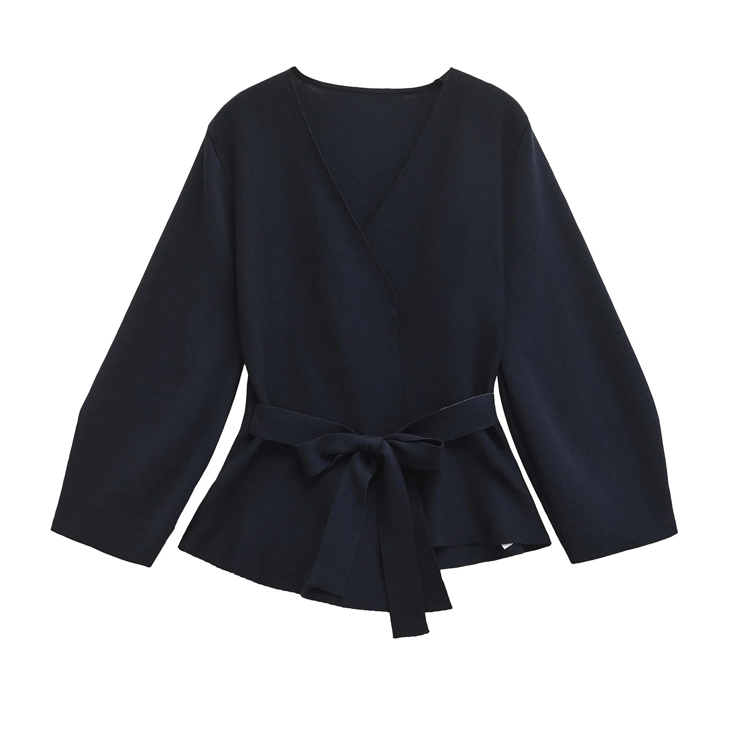 TRAFSHE printemps femmes épaulière ceinture tricot Blazer femmes rétro col en v à manches longues polyvalent femme manteau femmes vêtements 9598/128