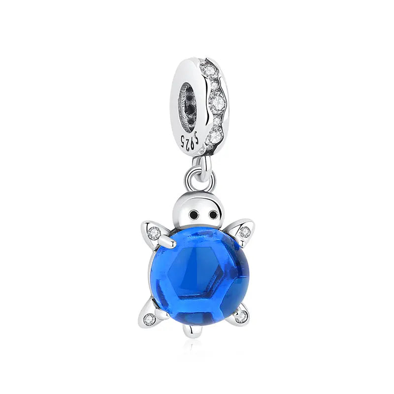 Original 925 en argent Sterling breloque perle amour chien chat patte Panda luciole pendentif breloques idéal pour bracelet colliers femmes bijoux