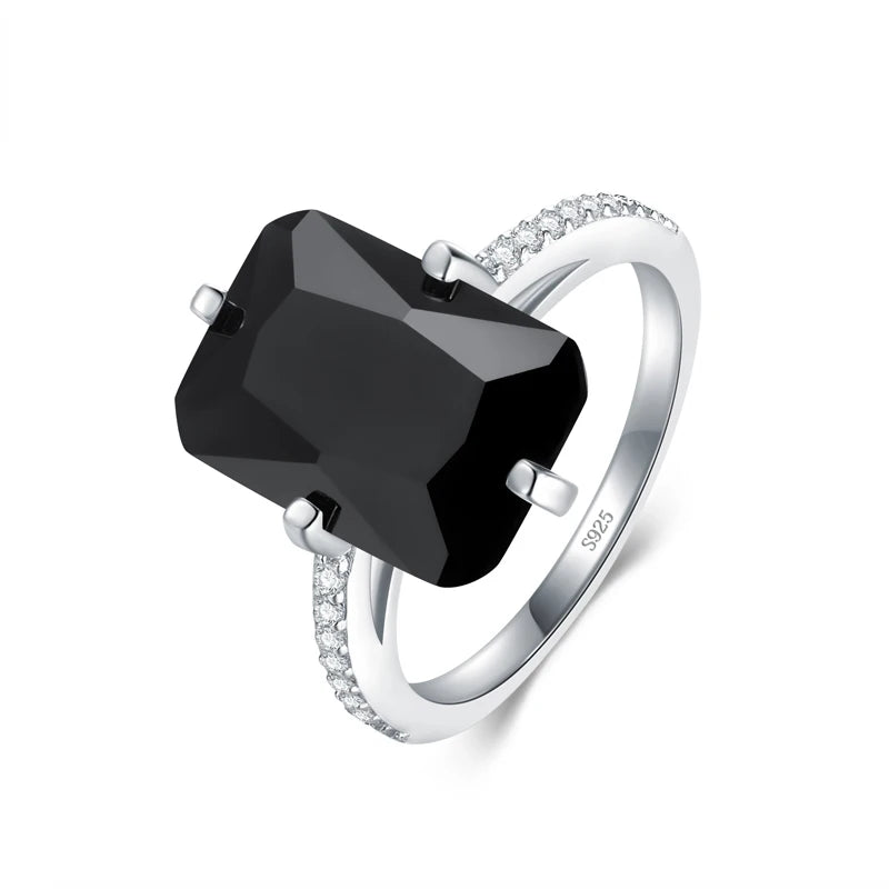 Modian-Bagues rectangulaires en argent regardé 100% pour femmes, matiques transparentes 5A, bijoux de fiançailles de luxe pour travailleurs, matiques à la mode, 925