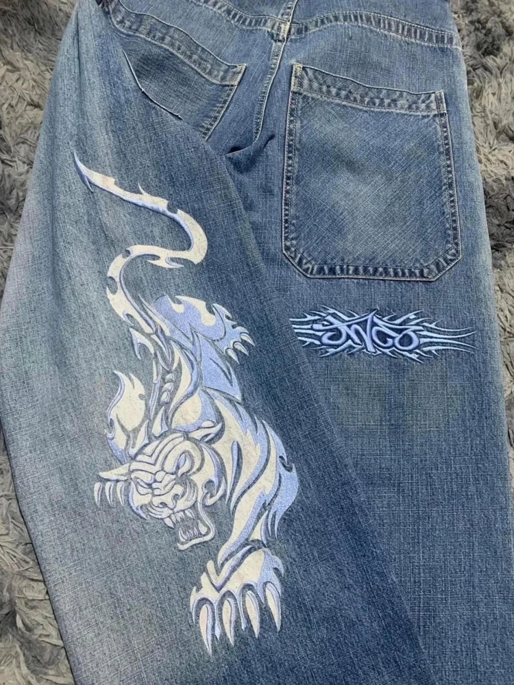 JNCO JEANS jean coupe ample-Y2K Harajuku hip-hop rétro Streetwear homme décontracté jambe large jean