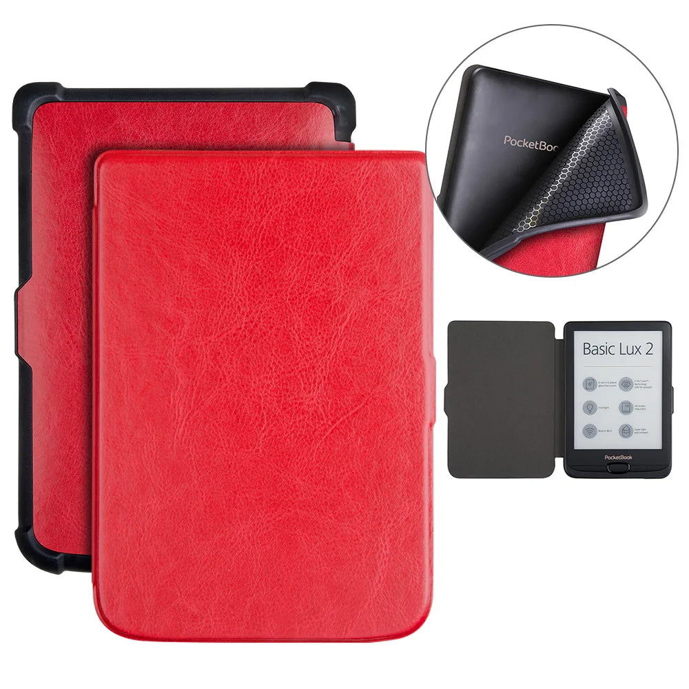 Étui en cuir pour Pocketbook Touch Lux 5 4 HD