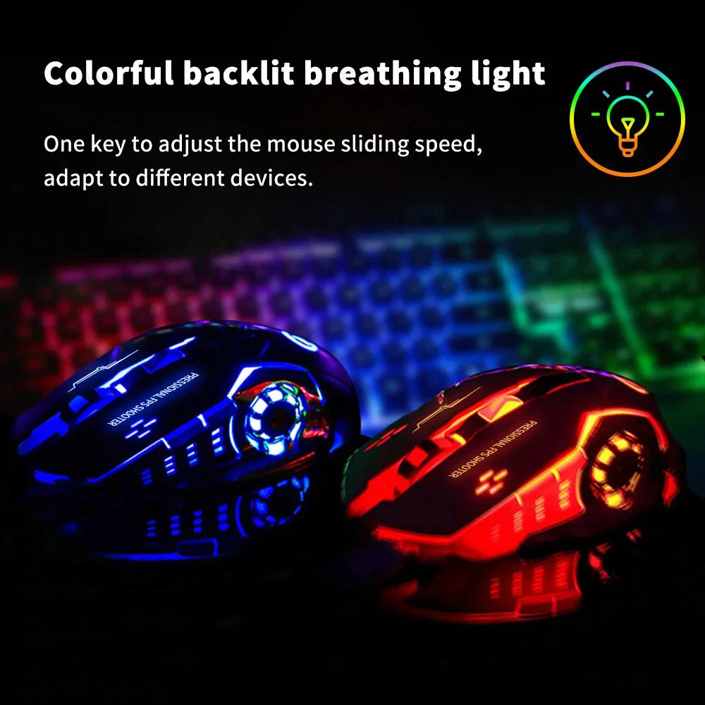 Souris Bluetooth 2.4Ghz souris de jeu souris sans fil Rechargeable USB mécanique e-sports rétro-éclairage souris de joueur pour ordinateur portable
